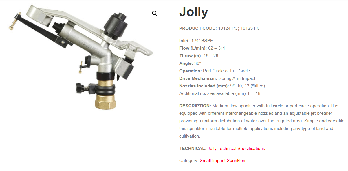 sime irrigation 中小流量喷头